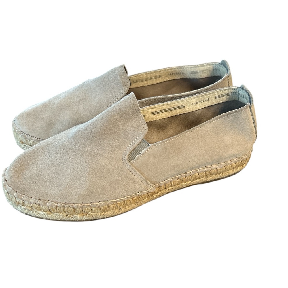 Fabiolas suede leather slip on espadrilles